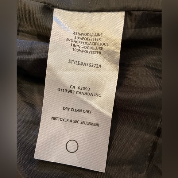 💙🖤 Alison Sheri Women Wool Blend Double Breasted Pea Coat Patchwork M EUC - Picture 5 of 8